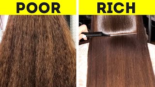 BROKE vs RICH Cool Beauty Hacks And Makeup Tips [upl. by Rudolfo]