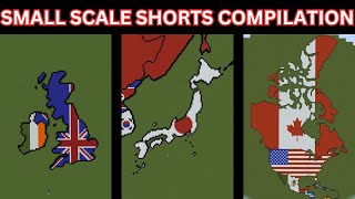 Minecraft Small Scale World Flag Map Shorts Compilation [upl. by Billen354]