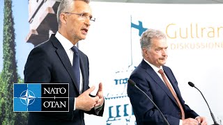 NATO Secretary General with the President of Finland 🇫🇮 Sauli Niinistö 12 JUN 2022 [upl. by Nuris]