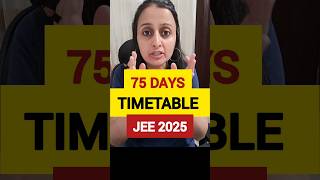 75 Days Timetable jee2025 Daily Target 🎯 [upl. by Anthia]