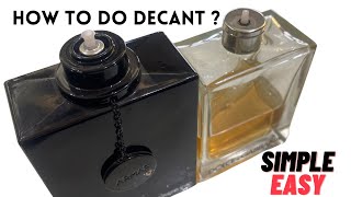 How to do decant typical perfume bottle in simple and easy way  what is decant [upl. by Arodnap]