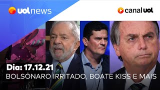 Bolsonaro irritado após Datafolha Boate Kiss fundão eleitoral Lula x Moro e mais  UOL News [upl. by Etirugram]