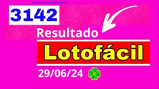 LotoFacil 3142  Resultado da Lotofacil Concurso 3142 [upl. by Neilson542]