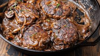 Salisbury Steak  The Insanely Delicious Inexpensive quotSteakquot Dinner [upl. by Ahtnama]