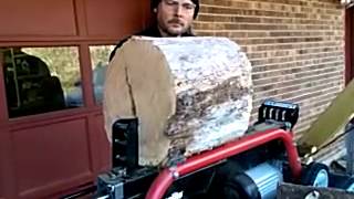 Simple easy Electric log splitter by Homelite [upl. by Ferneau]