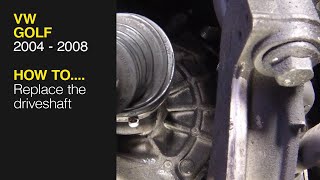 How to Replace the driveshaft on a Volkswagen Golf 2004 to 2008 [upl. by Ahl]