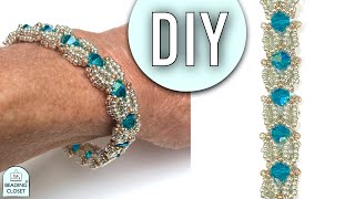 Stacking Tulips Beaded Bracelet Tutorial [upl. by Esinel]