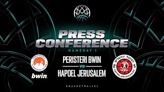 Peristeri bwin v Hapoel Bank Yahav Jerusalem  Press Conference  BCL 202324 [upl. by Girvin798]