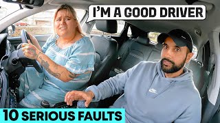 A Terrifying Driving Test  10 Serious Faults [upl. by Voorhis]