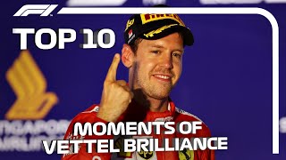 Sebastian Vettels Top 10 Moments Of Brilliance [upl. by Perrie]