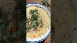 Greek Avgolemono Soup shorts shortscooking soup [upl. by Lletniuq]