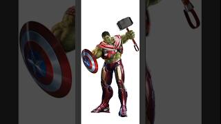 Hulk  Hulk buster  Iron man  Captain america  fusion art  shorts youtubeshorts [upl. by Justin]