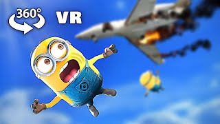 360° VR  MINIONS PLANE CRASH [upl. by Moishe153]