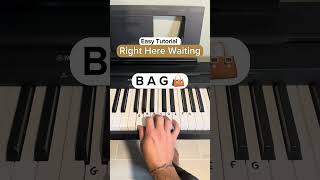 Right Here Waiting Easy Tutorial ❤️ piano viral easytutorial pianotutorial tutorial easypiano [upl. by Reltuc]