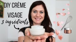 DIY CREME VISAGE 3 INGREDIENTS 100 NATURELS  DEFI [upl. by Thetis218]