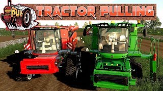 LS19 Tractor Pulling  DRESCHER John Deere gegen Case  Trecker Treck Simulator [upl. by Milah]