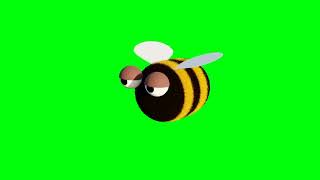 Honey Bee Cartoon animation green screen  Bee green screen [upl. by Weaver]