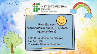 Reunião com responsáveis [upl. by Thirza512]