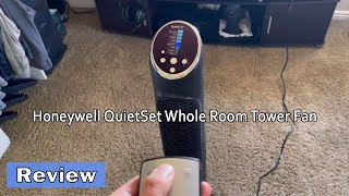 Honeywell QuietSet Whole Room Tower Fan Review [upl. by Eilra810]