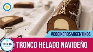 Tronco helado navideño  CocinerosArgentinos [upl. by Tezile]