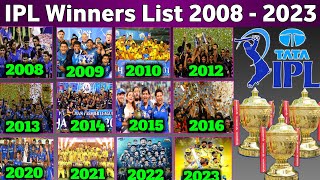 IPL All Season Winners amp Runner up Teams 2008  2023  Indian premier league All Season Champion [upl. by Mw462]