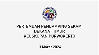 Pertemuan Pendamping Sekami Dekanat Timur 2024  KKI Keuskupan Purwokerto  11 Maret 2024 [upl. by Nevyar]