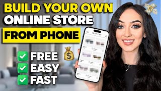 How to Build an Online Store From Your Phone STEP BY STEP EASIEST Shopify Store Tutorial [upl. by Cart]