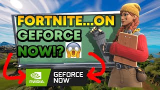 Playing Fortnite ON GEFORCE NOW fortnite [upl. by Trawets]