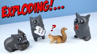 Exploding Kittens SquishMe and Hangers Collection Opening and Card Play [upl. by Lawton]