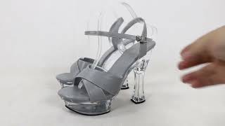 Sorbern 14Cm Perspex Heels Women Sandal Block High Heel Slingback [upl. by Sharl]