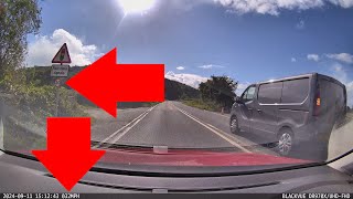 Van overtakes on double white lines whilst exceeding the speed limit [upl. by Eesac]