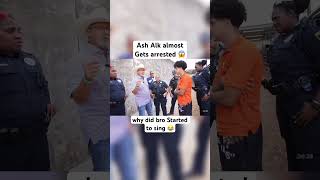 Ash Alk almost arrested 😳shortsashalkfunnyarrested [upl. by Yelrehs16]