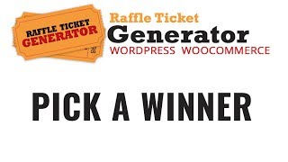 Raffle Ticket Generator v3 Pick a Winner option [upl. by Dedric]