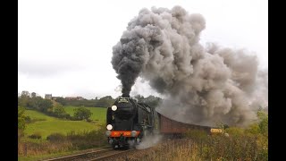 Repton and Omaha flatten the 149 gradient between Grosmont and Goathland on the NYMR [upl. by Balac]