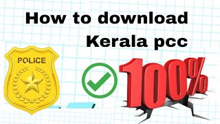 How to download kerala pcc [upl. by Htezil250]