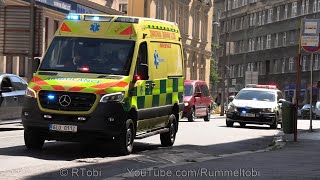 Liberec EMS ambulance amp Police cruiser responding  ZZS Liberec RZP 112 amp Policie ČR CZ  792020 [upl. by Ahsatel]