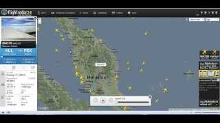 Malaysian Airlines Flight MH 370 on Flight Radar Playback [upl. by Barncard]