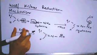 Wolfkishner reduction Reduction of carbonyl compounds Aldehyde and ketone reduction [upl. by Reede]