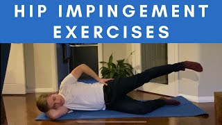 4 Best Hip Impingement Exercises FAI  No Equipment Needed [upl. by Hsotnas]