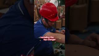 Installing the tap changer 2 usa factory transformer copper canada daelimtransformer viral [upl. by Nivanod]