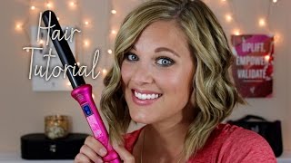 HAIR TUTORIAL  NUME 25mm Curling Wand Demo  Curly Hair  The Lash Babe [upl. by Schreibman294]