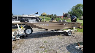 2002 Alumacraft Bass Pro165 fishing boat 2023 Mercury 60 hp F amp S Yamaha Hanover PA 10999 [upl. by Akkahs]