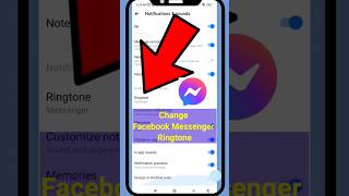 How To Change Facebook Messenger Ringtone ShortsMessenger RingtoneFacebookMessengerRingtone [upl. by Reifnnej]