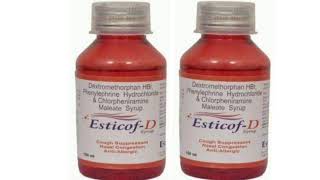 Esticof D Syrup Dextromethorphan HB Phenylephrine Hydrochionde amp Chlorpheniramine Maleate Syrup [upl. by Edbert943]