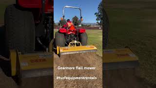 Gearmore flail mower “scalping Bermuda grass” turfequipmentrentals [upl. by Rhine]