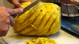 Part 2 How To Remove Pineapple Fruit Eyes with Kitchen Knife by Jazevox [upl. by Zoellick]