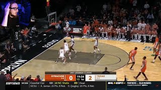 REACTING TO Texas vs Syracuse Highlights  NCAA Mens Basketball  2024 College Basketball [upl. by Kciderf]