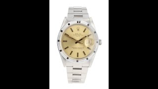 Rolex Oyster Perpetual Date Pre Owned Watch Ref 15010 [upl. by Idurt748]