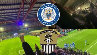 SCENES AS COUNTY BEAT NOTTS  Stockport County vs Notts County Match Day Vlog [upl. by Orelie]