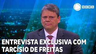 Governador de São Paulo Tarcísio de Freitas concede entrevista exclusiva para a Record News [upl. by Novanod]